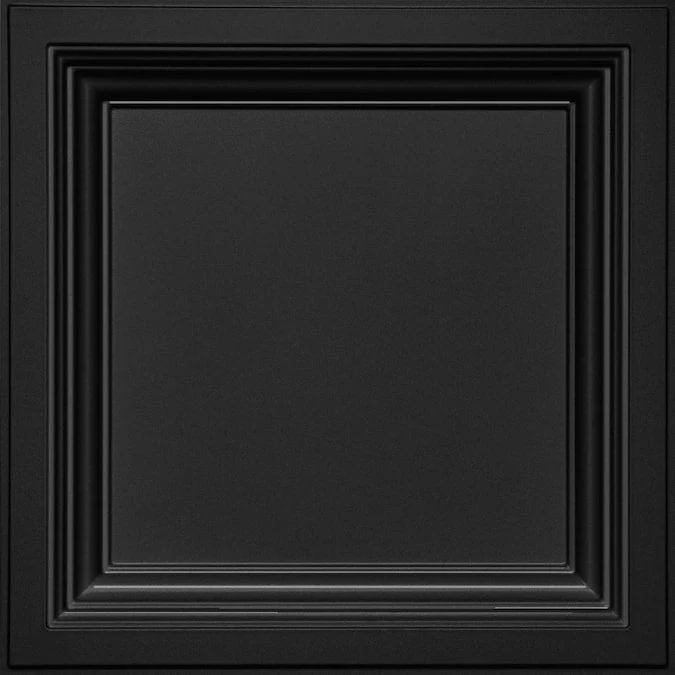 Armstrong Ceilings 2-ft x 2-ft Easy Elegance Black PVC Drop Ceiling Tile (1-Pack, 4-sq ft / Case)