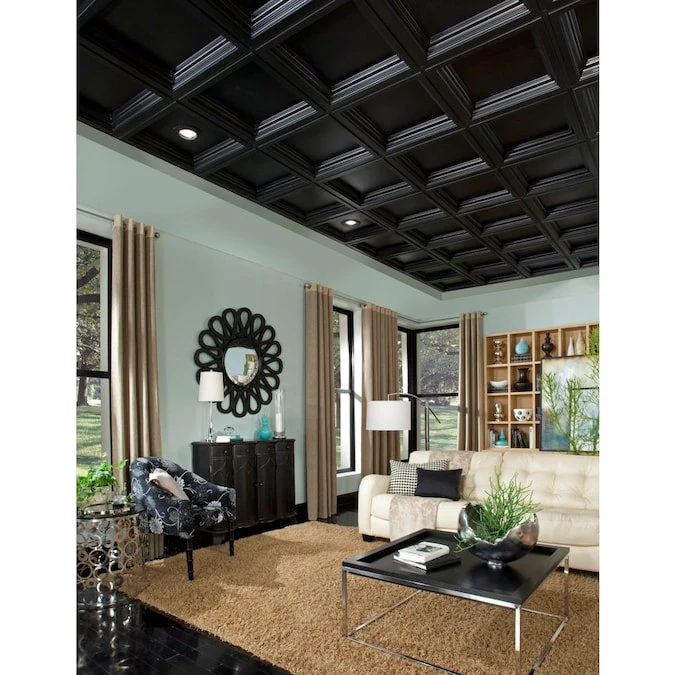 Armstrong Ceilings 2-ft x 2-ft Easy Elegance Black PVC Drop Ceiling Tile (1-Pack, 4-sq ft / Case) - Image 3