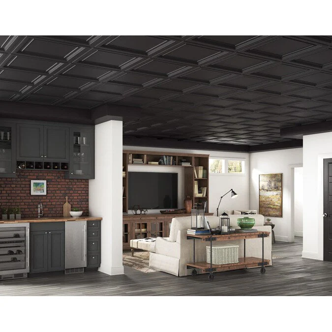 Armstrong Ceilings 2-ft x 2-ft Easy Elegance Black PVC Drop Ceiling Tile (1-Pack, 4-sq ft / Case) - Image 3