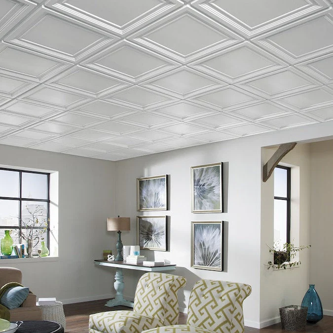 Armstrong Ceilings 2-ft x 2-ft Easy Elegance White PVC Drop Ceiling Tile (1-Pack, 4-sq ft / Case) - Image 3