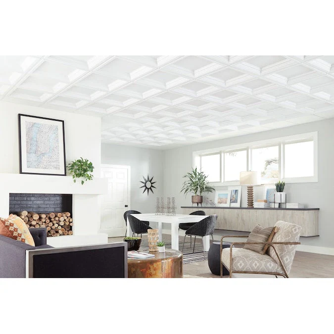 Armstrong Ceilings 2-ft x 2-ft Easy Elegance White PVC Drop Ceiling Tile (1-Pack, 4-sq ft / Case) - Image 3