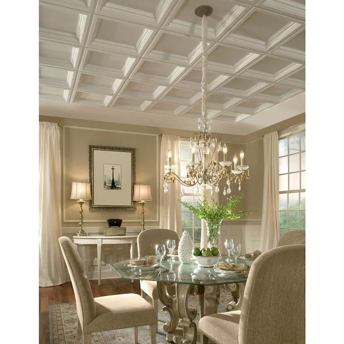 Armstrong Ceilings 2-ft x 2-ft Easy Elegance White PVC Drop Ceiling Tile (1-Pack, 4-sq ft / Case) - Image 5