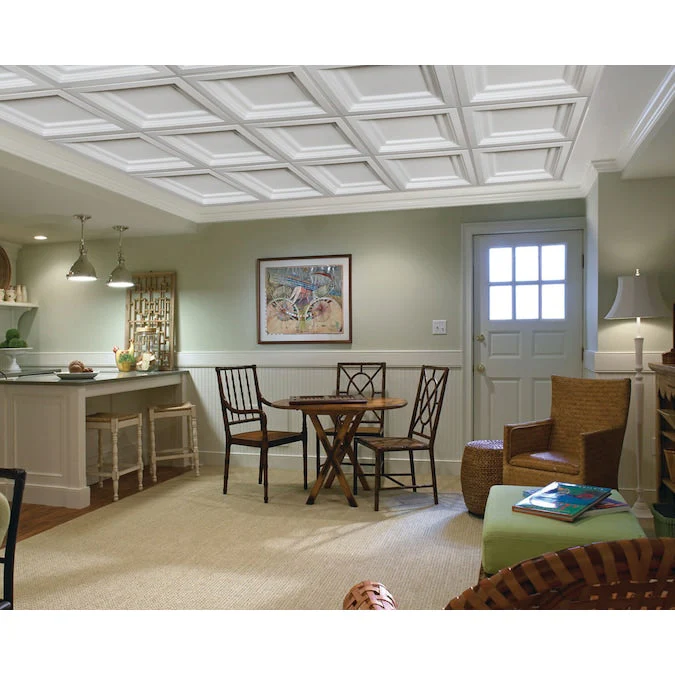 Armstrong Ceilings 2-ft x 2-ft Easy Elegance White PVC Drop Ceiling Tile (1-Pack, 4-sq ft / Case) - Image 6