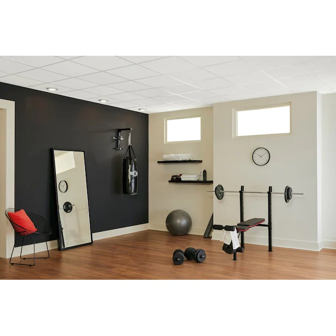 Armstrong Ceilings 2-ft x 2-ft Random Textured Contractor White Mineral Fiber Drop Ceiling Tile (16-Pack, 64-sq ft / Case) - Image 7