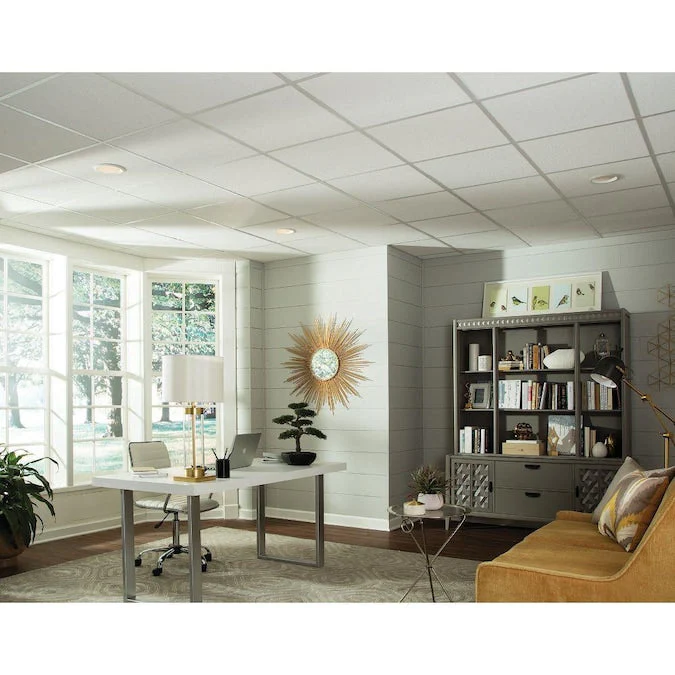 Armstrong Ceilings 2-ft x 2-ft Sahara White Mineral Fiber Drop Ceiling Tile (16-Pack, 64-sq ft / Case) - Image 2