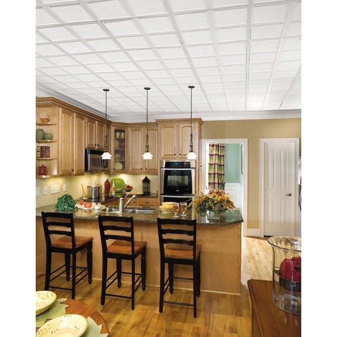 Armstrong Ceilings 2-ft x 2-ft Scalloped White Mineral Fiber Drop Ceiling Tile (6-Pack, 24-sq ft / Case) - Image 2