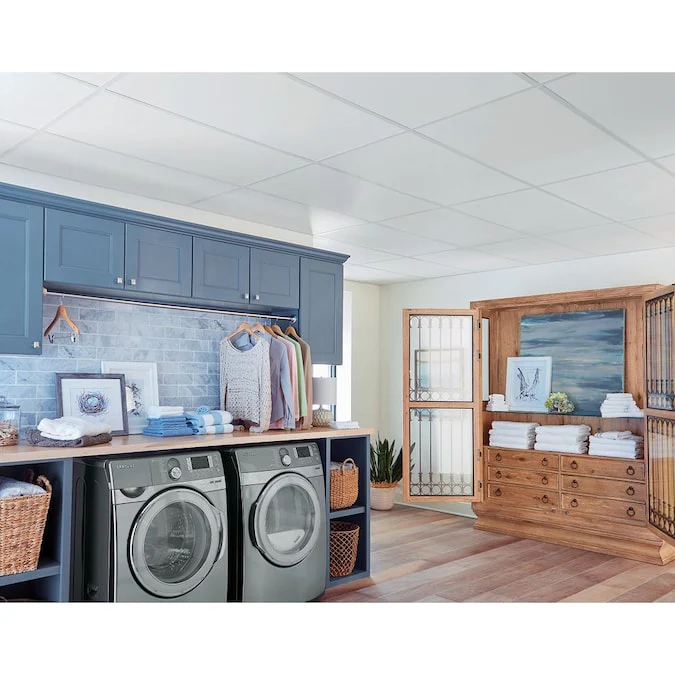 Armstrong Ceilings 4-ft x 2-ft Plain White Mineral Fiber Drop Ceiling Tile (8-Pack, 64-sq ft / Case) - Image 2