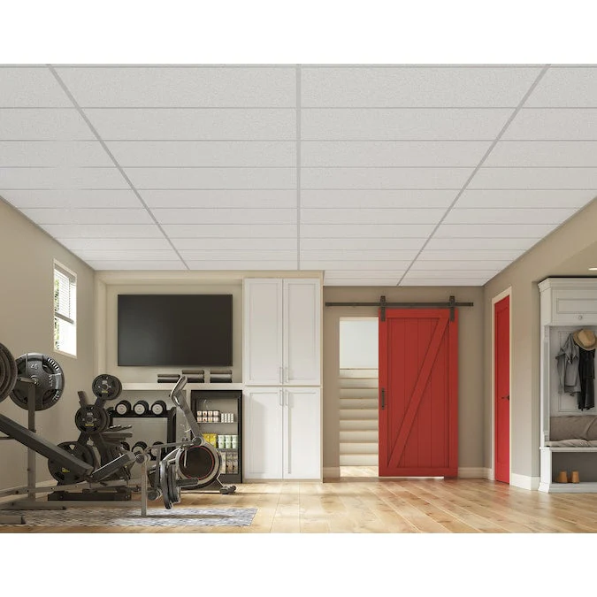 Armstrong Ceilings Easy Elegance White PVC Drop Ceiling Tile Sample - Image 4