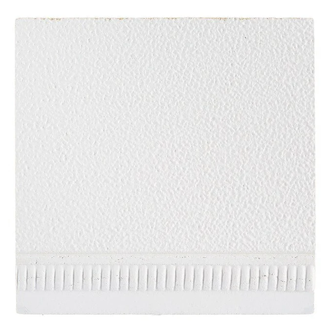 Armstrong Ceilings Fluted White Mineral Fiber Drop Ceiling Tile Sample - Image 2