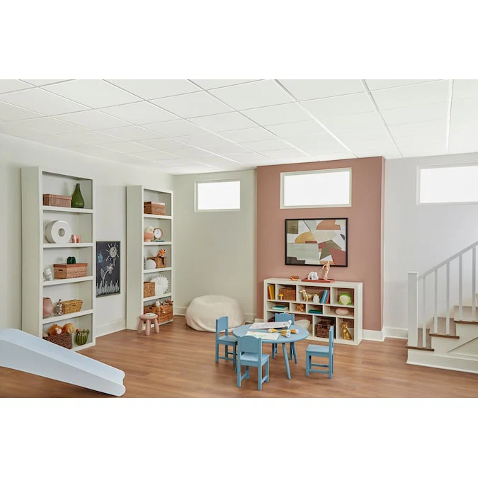 Armstrong Ceilings Oasis White Mineral Fiber Drop Ceiling Tile Sample - Image 8