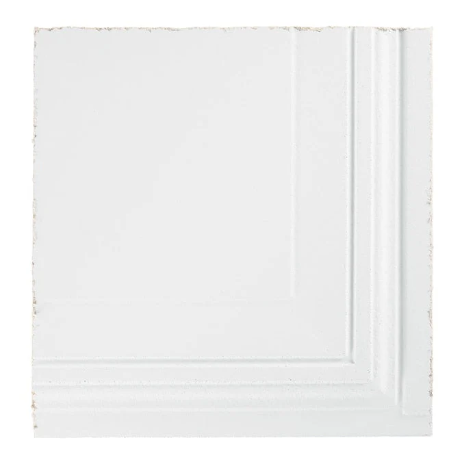 Armstrong Ceilings Raised Panel White Mineral Fiber Drop Ceiling Tile Sample - Image 2
