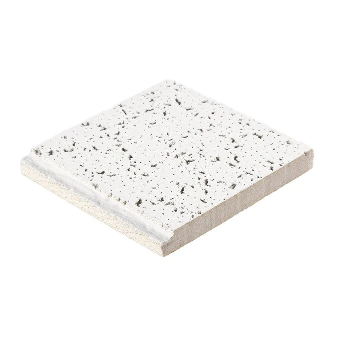 Armstrong Ceilings Scored White Mineral Fiber Drop Ceiling Tile Sample