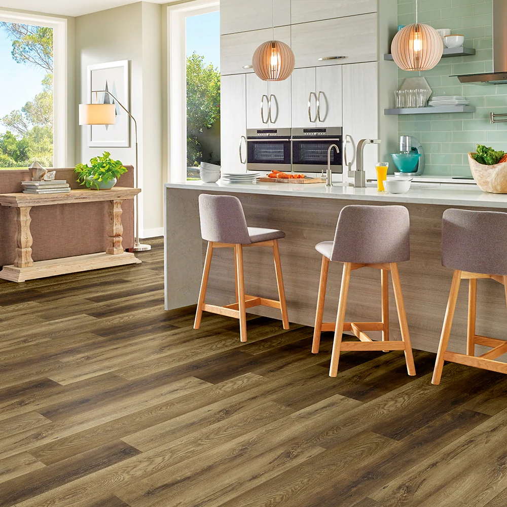 Armstrong Flooring Assurity Mist Brown 20-mil x 7-in W x 60-in L Waterproof Interlocking Luxury Vinyl Plank Flooring - Image 2