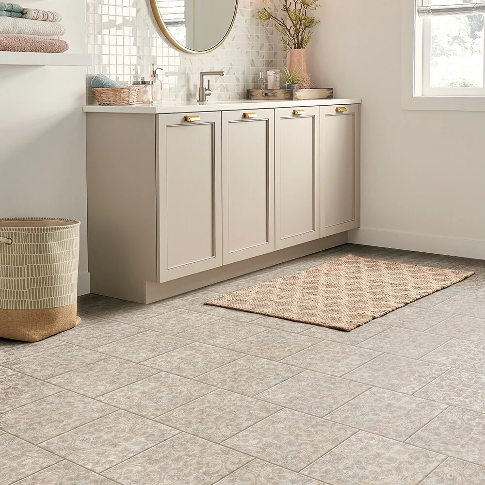 Armstrong Flooring Crescendo 12-in x 12-in Groutable Tan Peel and Stick Vinyl Tile - Image 3
