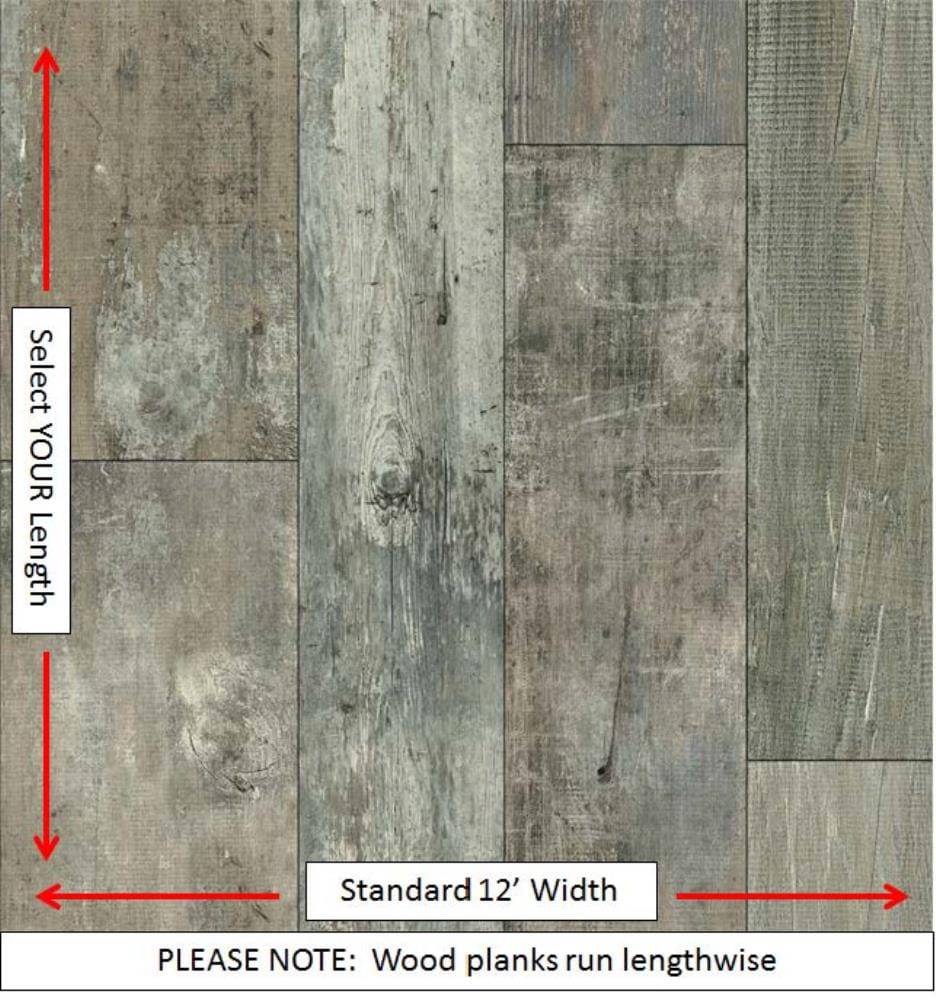 Armstrong Flooring Osset Rock 12-ft W Cut-to-Length Shore Taupe Wood Look Low-Gloss Sheet Vinyl Flooring - Image 3
