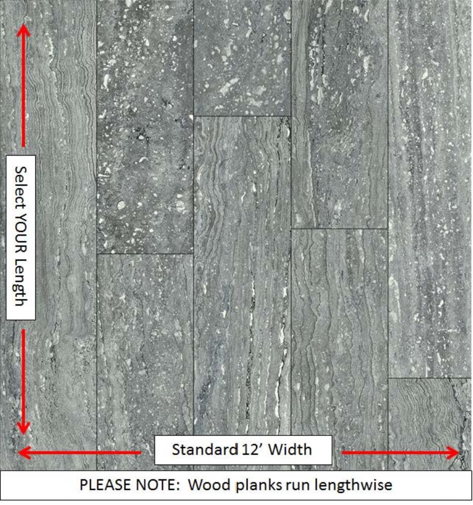 Armstrong Flooring Osset Rock 12-ft W x Cut-to-Length Mushroom Stone Look Low-Gloss Finish Sheet Vinyl - Image 3