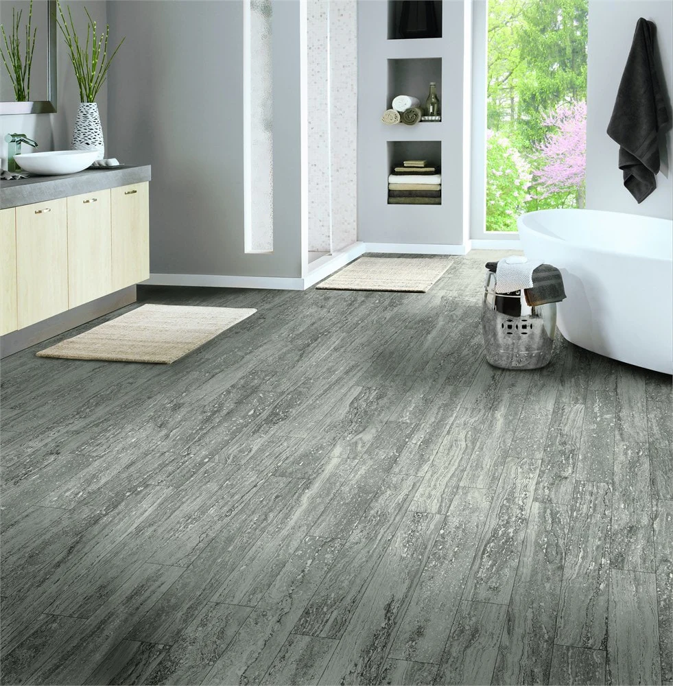 Armstrong Flooring Osset Rock 12-ft W x Cut-to-Length Mushroom Stone Look Low-Gloss Finish Sheet Vinyl - Image 4