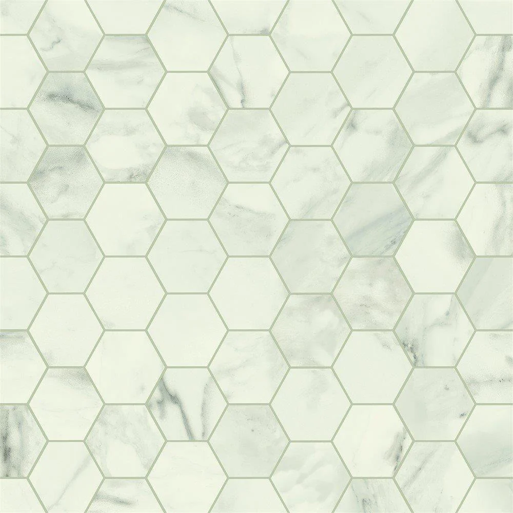 Armstrong Flooring Pickwick Landing I 12-ft W Cut-to-Length White Hexagon Stone Look Low-Gloss Finish Sheet Vinyl