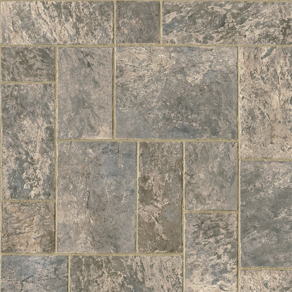 Armstrong Flooring Pickwick Landing II 12-ft W Cut-to-Length Blencoe Falls Gray Brown Stone Look Low-Gloss Finish Sheet Vinyl