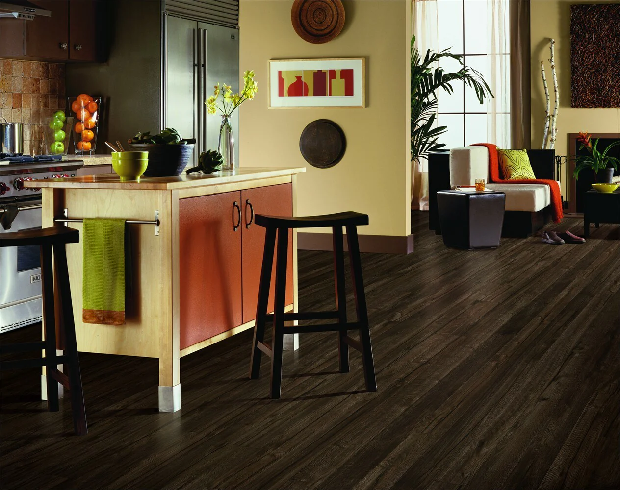 Armstrong Flooring Pickwick Landing II 12‑ft W Cut‑to‑Length Dark Umber Wood‑Look Low‑Gloss Sheet Vinyl - Image 2