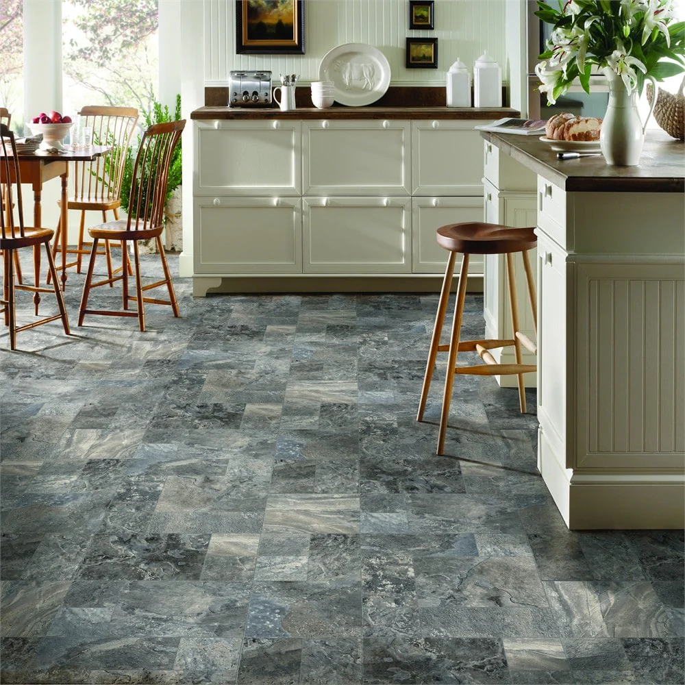 Armstrong Flooring Pickwick Landing III 12-ft W Cut-to-Length Taupe Stone Look Low-Gloss Sheet Vinyl Flooring - Image 3