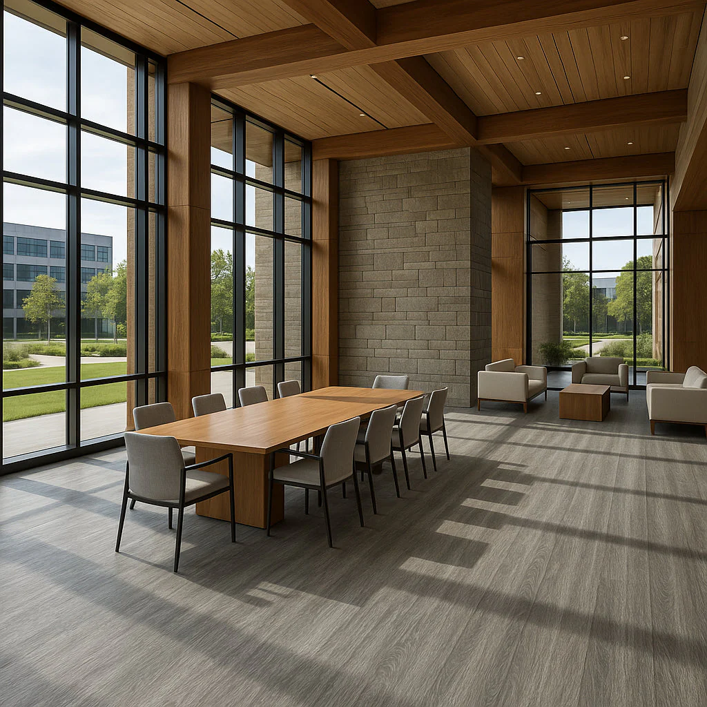Armstrong Flooring RenoVantage Pro Thunder Cloud Gray Luxury Vinyl Plank Flooring - Waterproof, Glue Down, 38.88 Sq. Ft. - Image 10