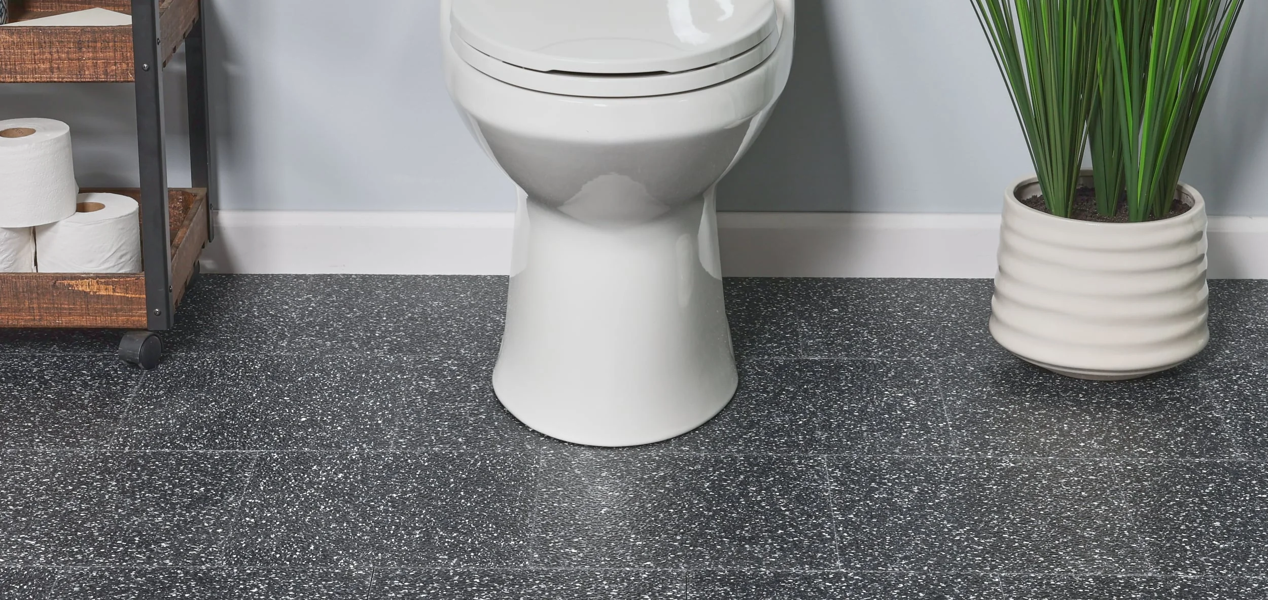 Armstrong Flooring Safety Zone VCT Slate Black 12-in x 12-in Commercial Vinyl Tile Flooring - Image 4
