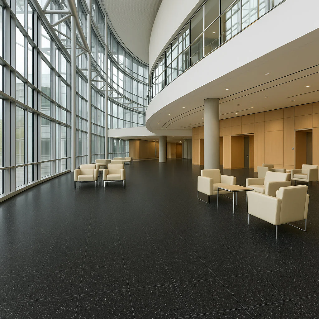 Armstrong Flooring Safety Zone VCT Slate Black 12-in x 12-in Commercial Vinyl Tile Flooring - Image 9