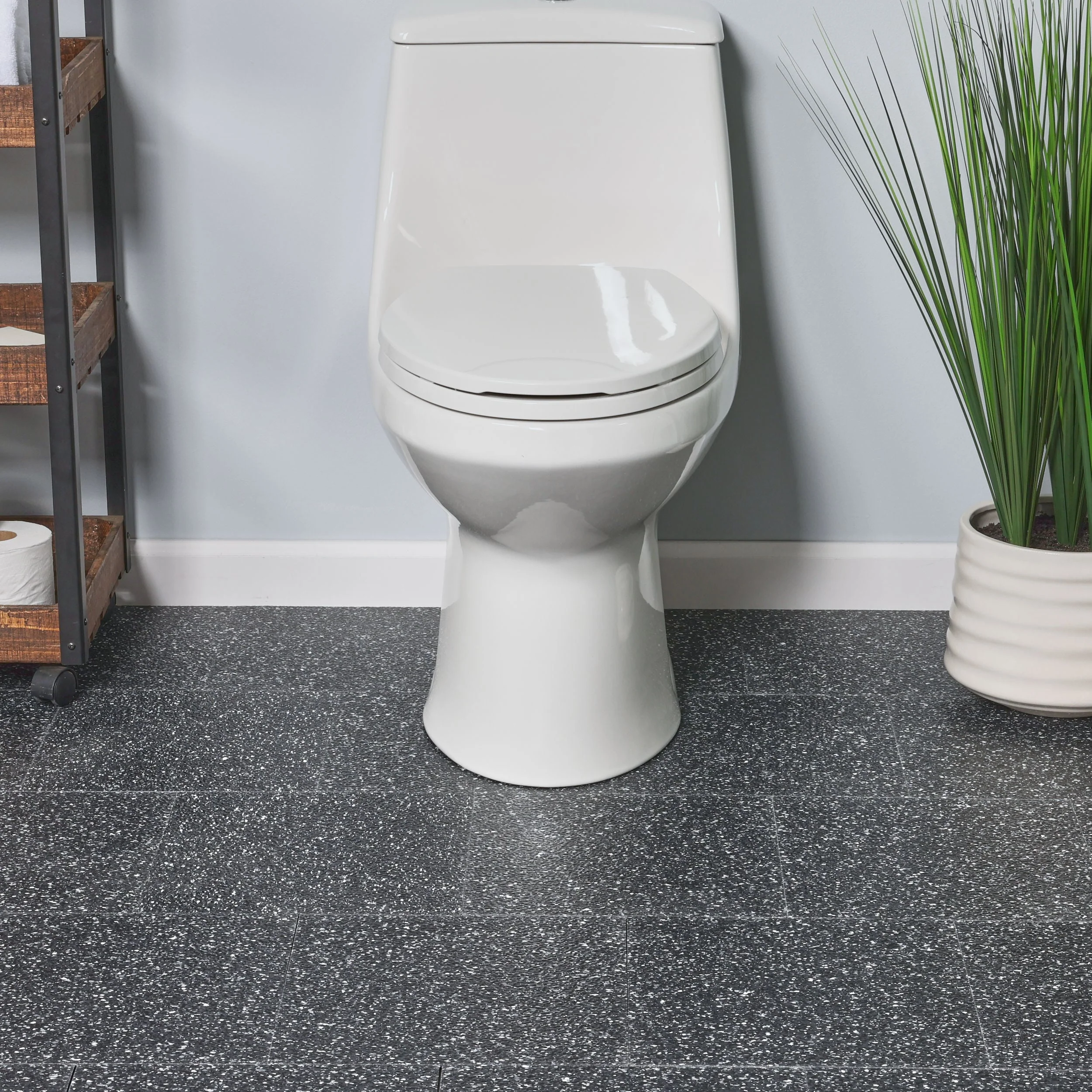 Armstrong Flooring Safety Zone VCT Slate Black 12-in x 12-in Commercial Vinyl Tile Flooring - Image 5