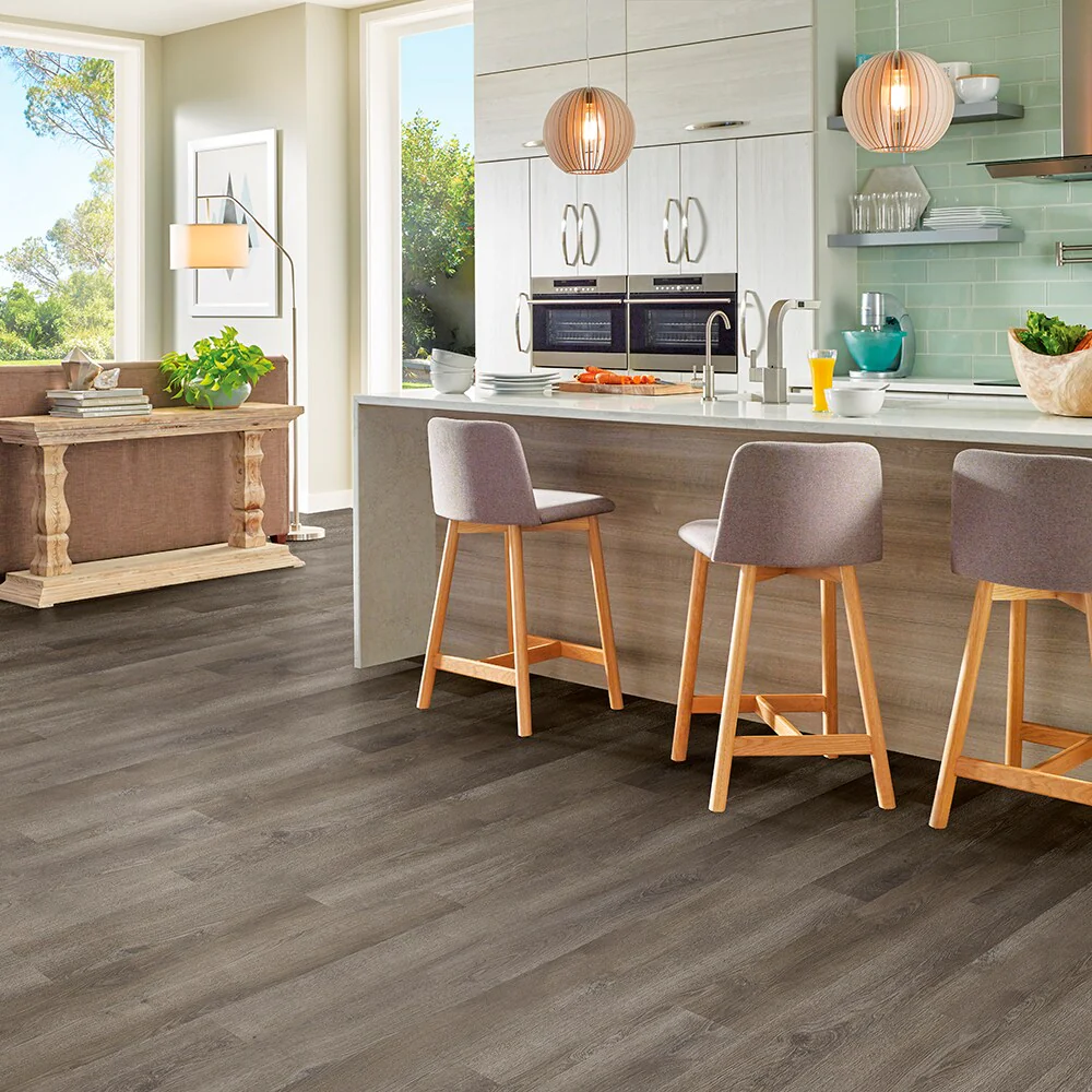 Armstrong Flooring (Sample) Assurity Dark Brown Waterproof Wood Look Interlocking or Glue Luxury Vinyl Plank, 6-in W, 12-mil Wear Layer - Image 2