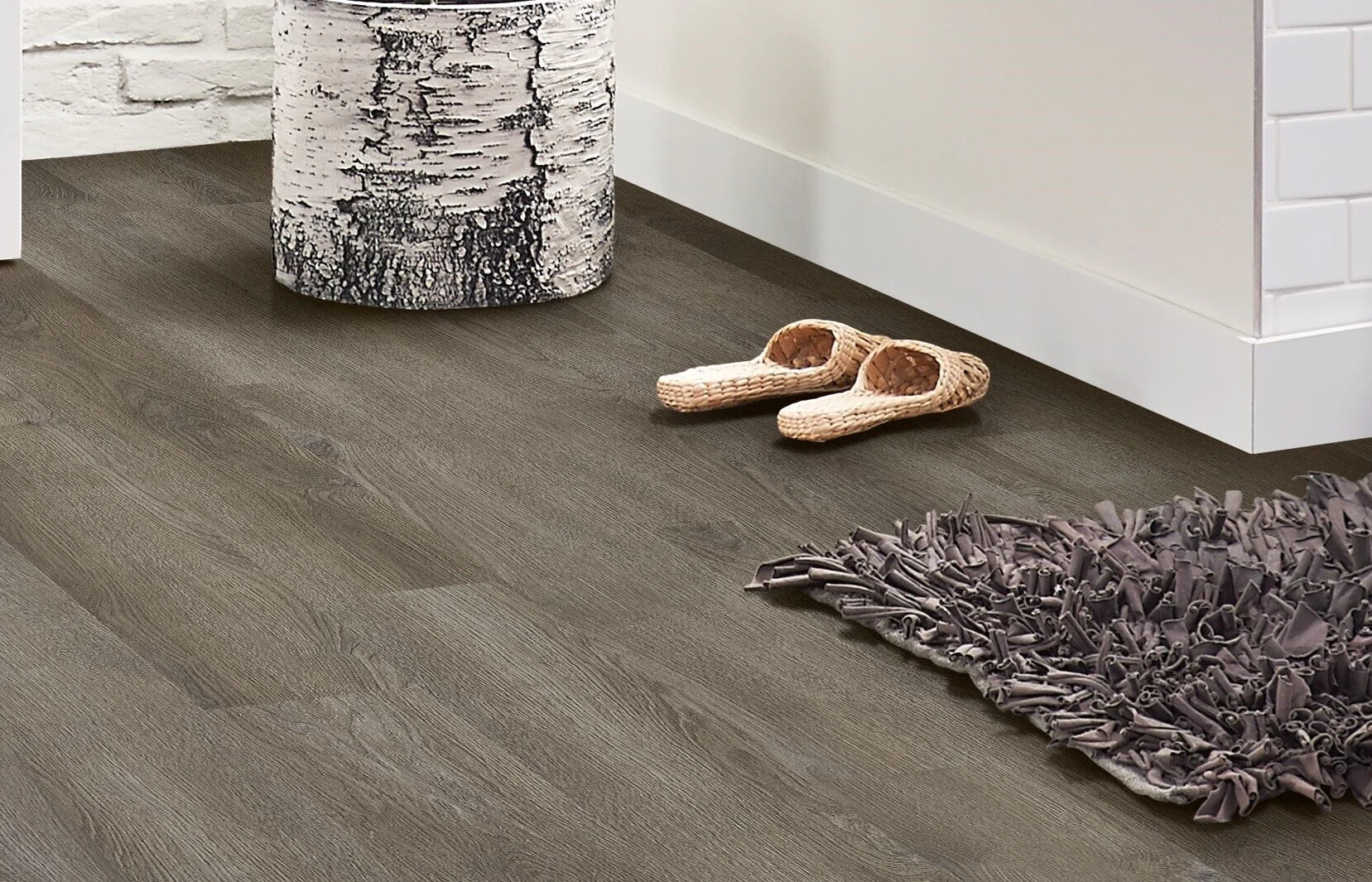 Armstrong Flooring (Sample) Assurity Dark Brown Waterproof Wood Look Interlocking or Glue Luxury Vinyl Plank, 6-in W, 12-mil Wear Layer - Image 4
