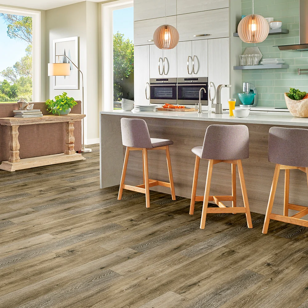 Armstrong Flooring Sample – Assurity Linen Sand Waterproof Wood-Look Luxury Vinyl Plank, 7-in W, 20-mil Wear Layer, Interlocking or Glue-Down - Image 2
