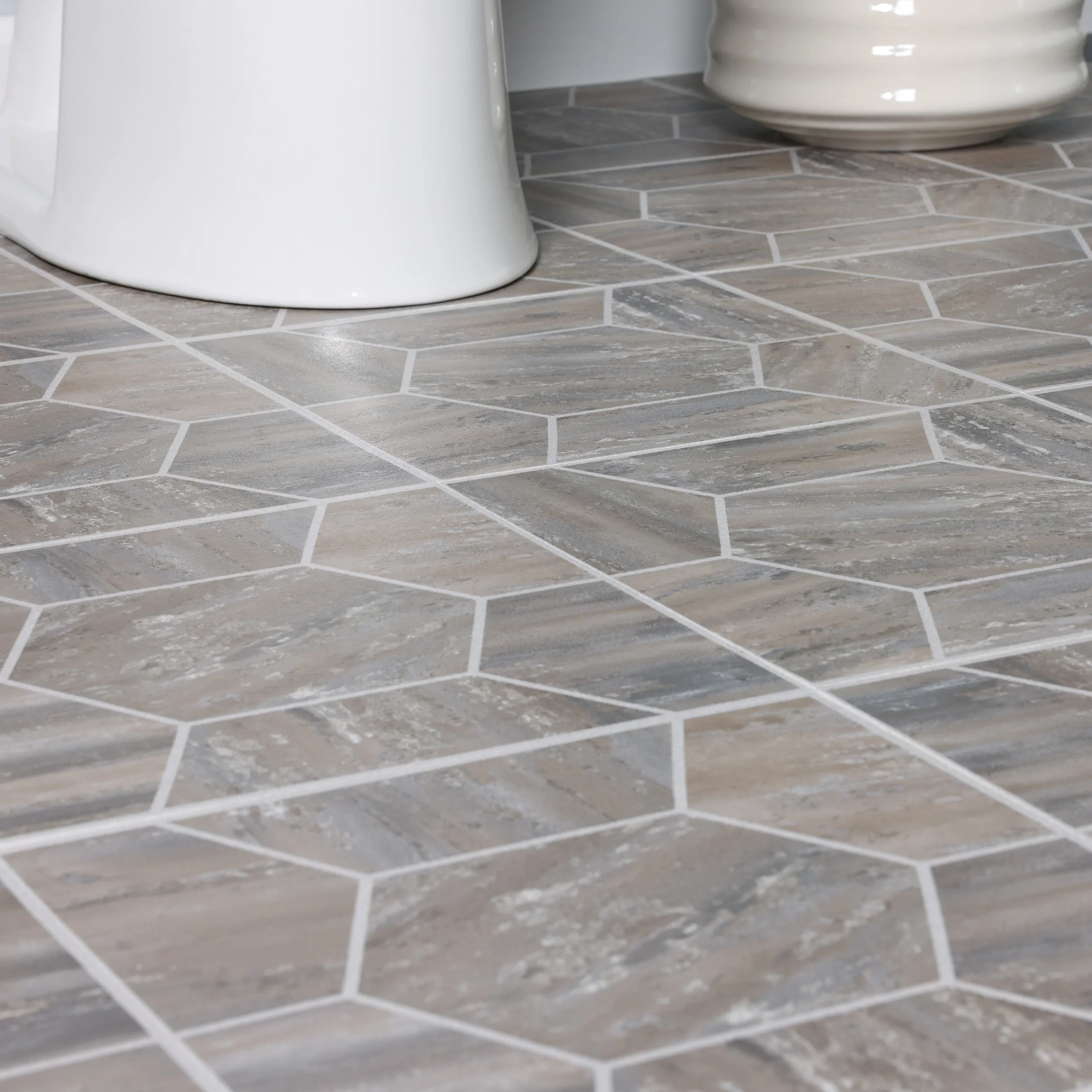 Armstrong Flooring Terraza 12-in x 12-in Cooled Mocha Peel-and-Stick Vinyl Tile - Image 8