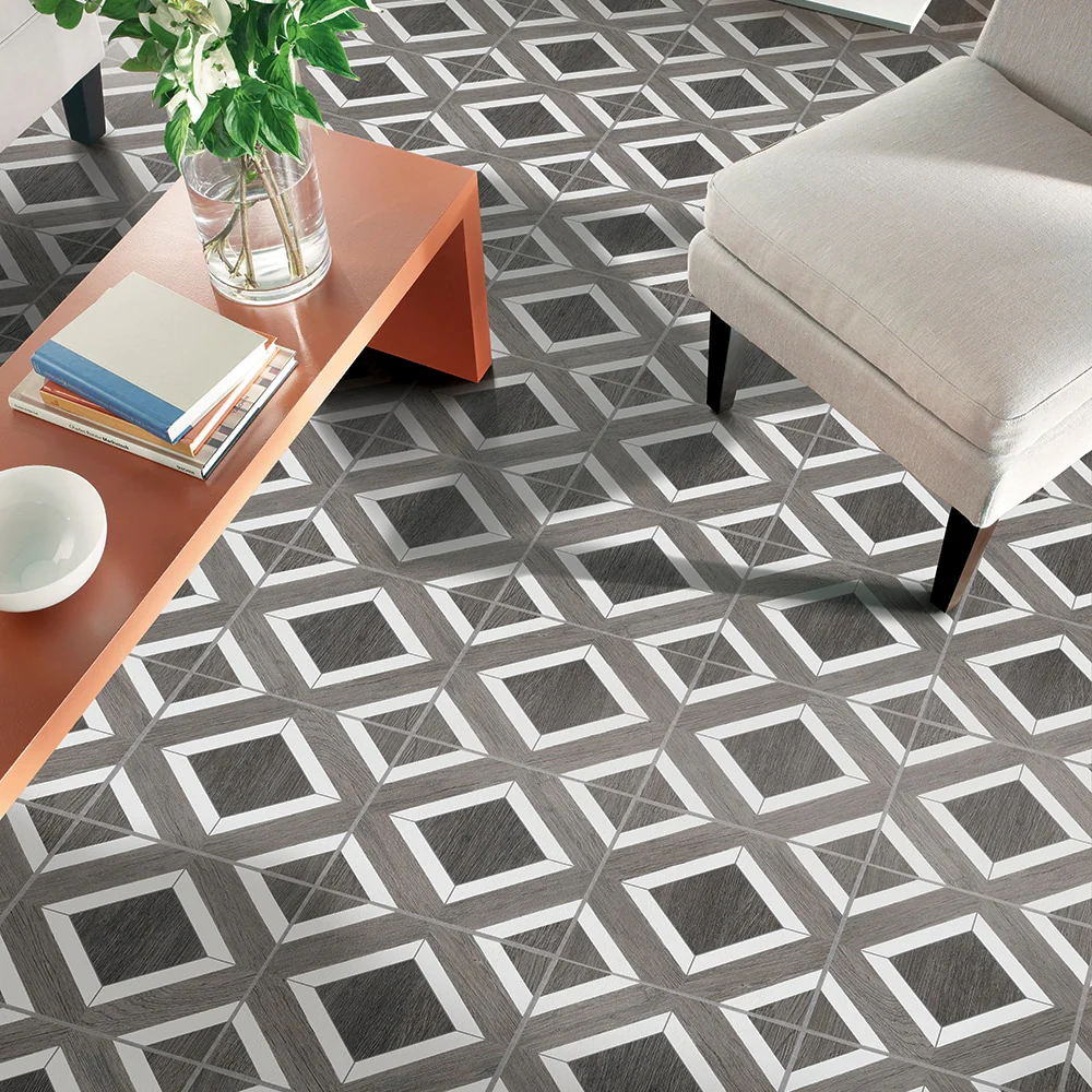 Armstrong Flooring Terraza 12-in x 12-in Harbor Gray Peel and Stick Vinyl Tile - Image 6