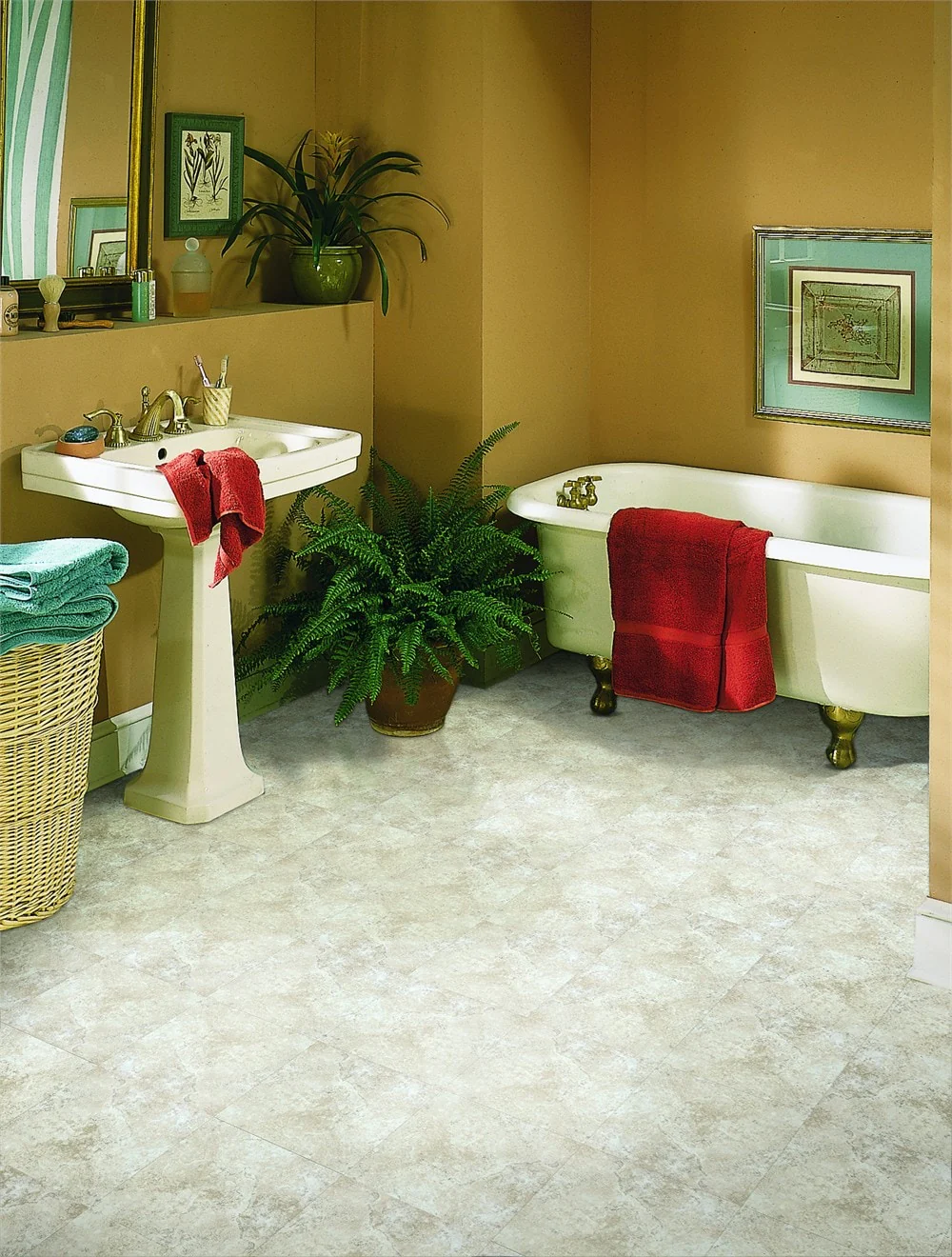 Armstrong Flooring Terraza Chalk 12-in x 12-in Water Resistant Peel and Stick Vinyl Tile Flooring (1-sq ft) - Image 5