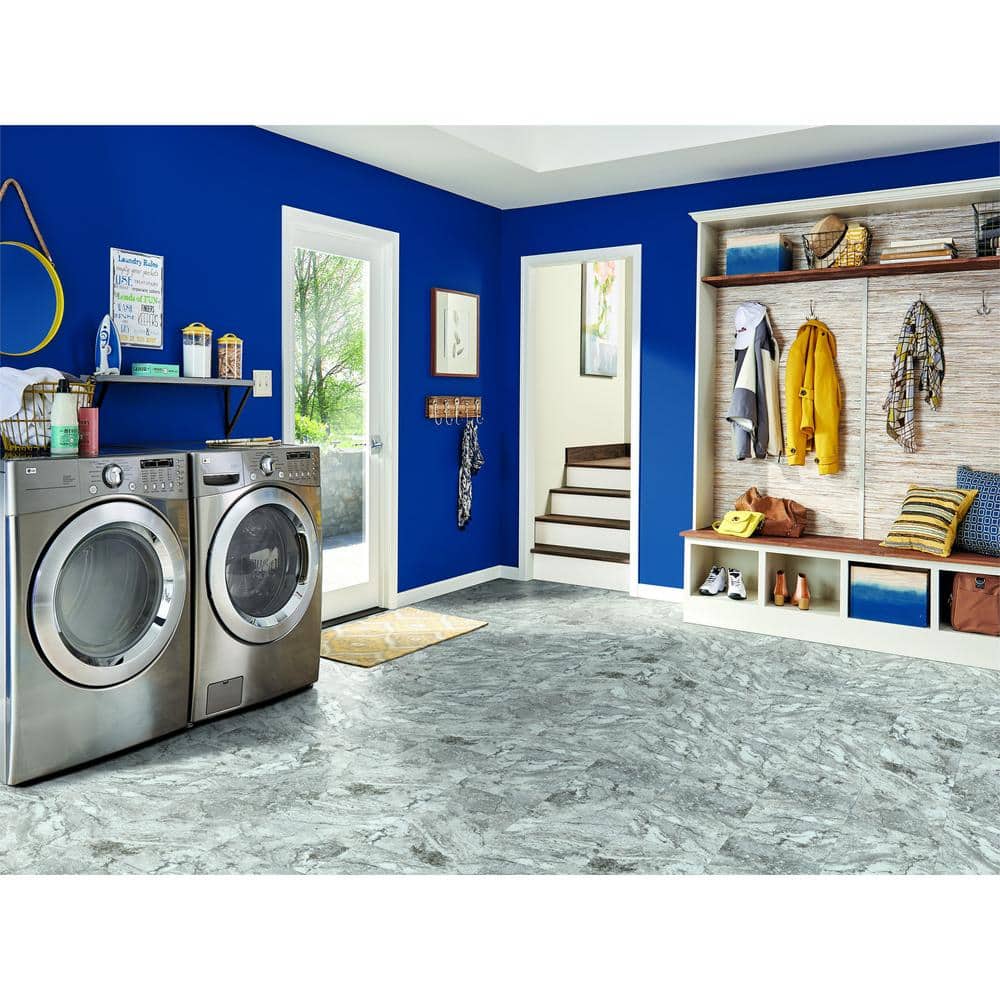 Armstrong Flooring Willow Lake Gray Mist 12 x 24 Self-Adhesive Vinyl Tile - Image 3