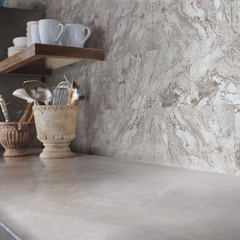 Armstrong Flooring Willow Lake Gray Mist 12 x 24 Self-Adhesive Vinyl Tile - Image 5
