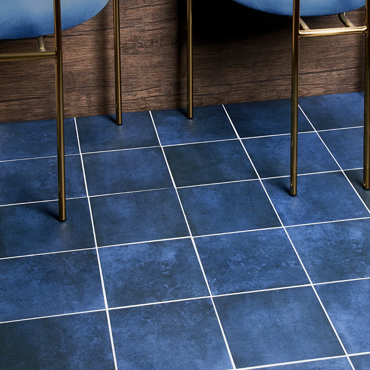 Art Geo Blue 8x8 Matte Porcelain Tile by Elizabeth Sutton