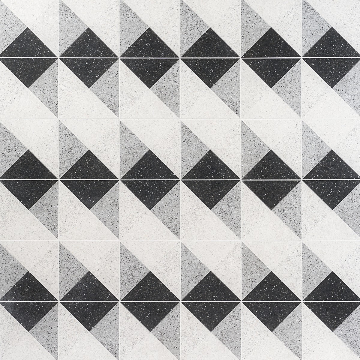 Art Geo Deco Charcoal Black Matte Porcelain Tile by Elizabeth Sutton - 8x8 - Image 3