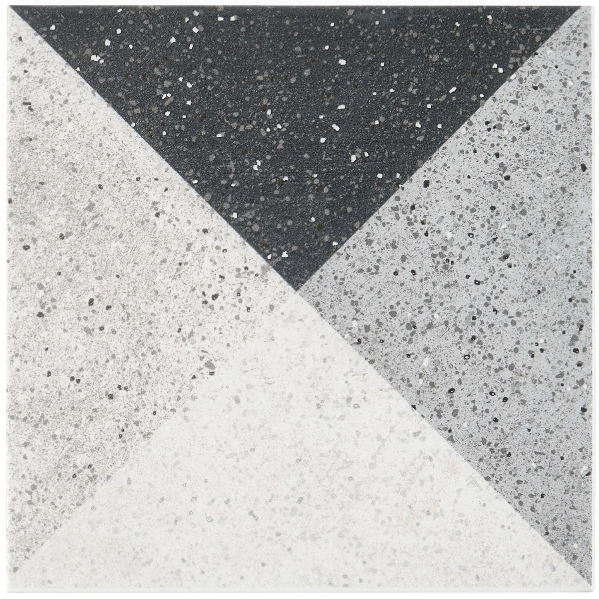 Art Geo Deco Charcoal Black Matte Porcelain Tile by Elizabeth Sutton - 8x8 - Image 5