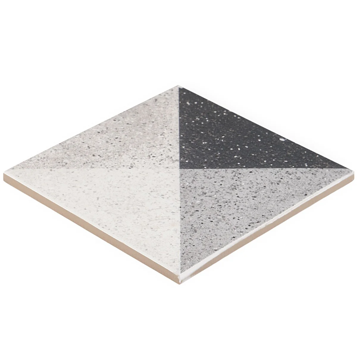 Art Geo Deco Charcoal Black Matte Porcelain Tile by Elizabeth Sutton - 8x8 - Image 6