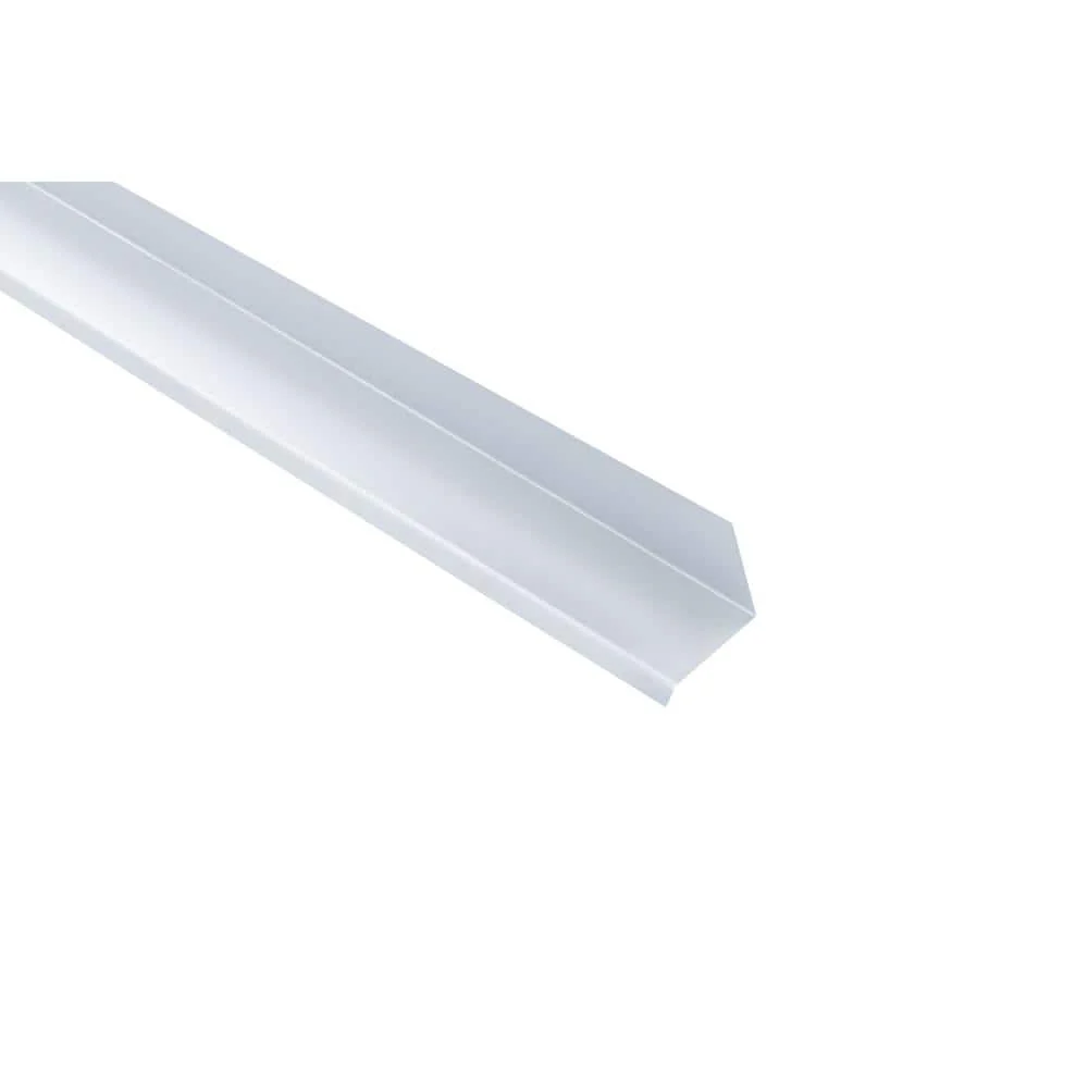 Art's Sheet Metal 26-Gauge 2 in. x 2 in. Nosing Grip (Drip Edge) Flashing - White - Image 2