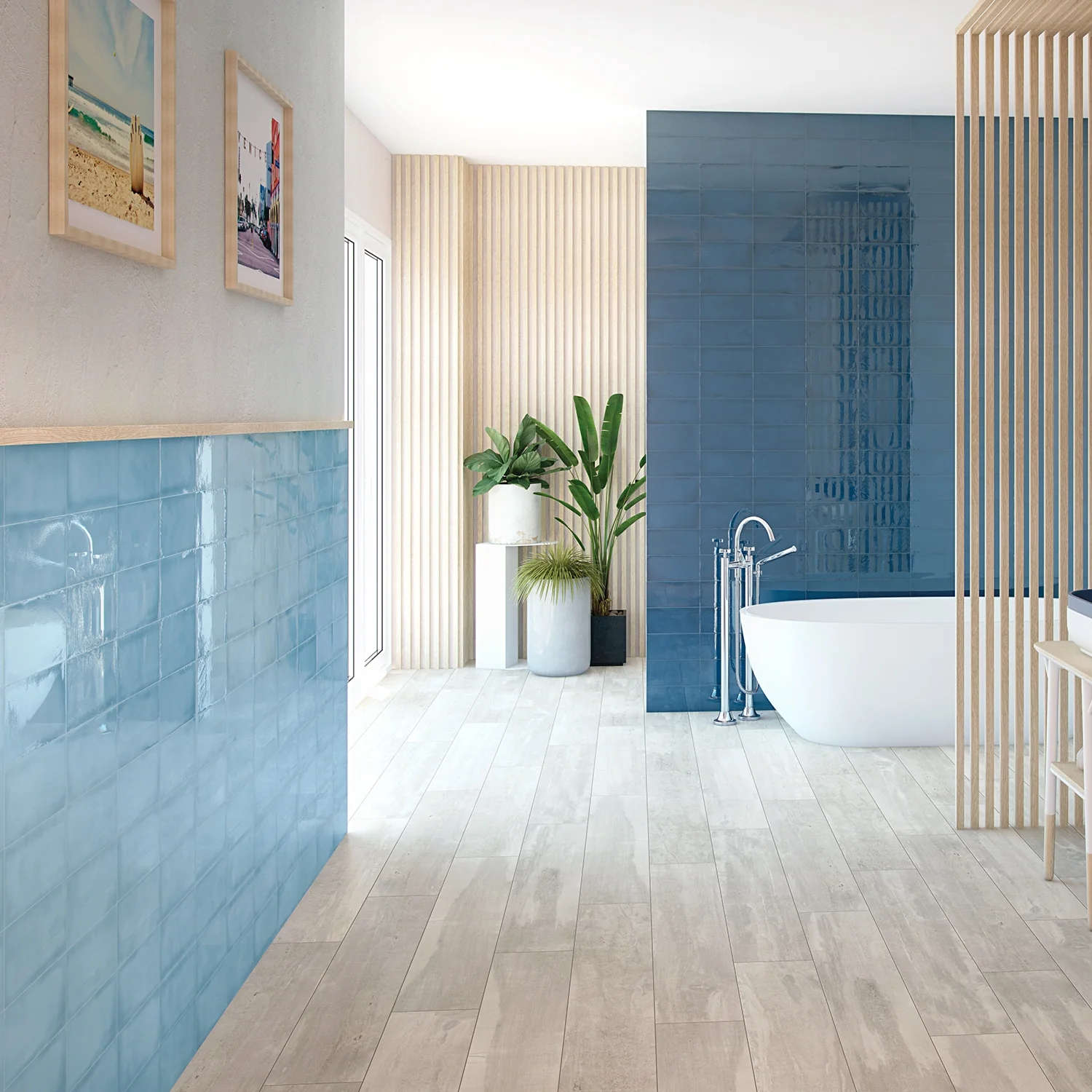 Lux Tile Aruba Blue 5x10 Polished Ceramic Subway Wall Tile - Image 5