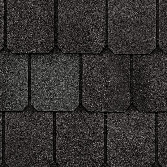 Atlas StormMaster Slate Asphalt Shingles with Scotchgard Protector – Blackstone Slate, 22-11/16 in x 18-1/2 in, 8-1/2 in Exposure