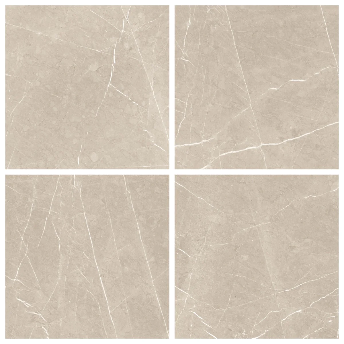 Autograph Crema Beige 48x48 Marble Look Satin Porcelain Tile - Tilebar - Image 9