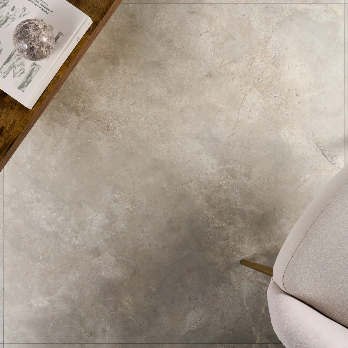Autograph Grand Grigio Gray 48x48 Marble Look Satin Porcelain Tile - Image 2