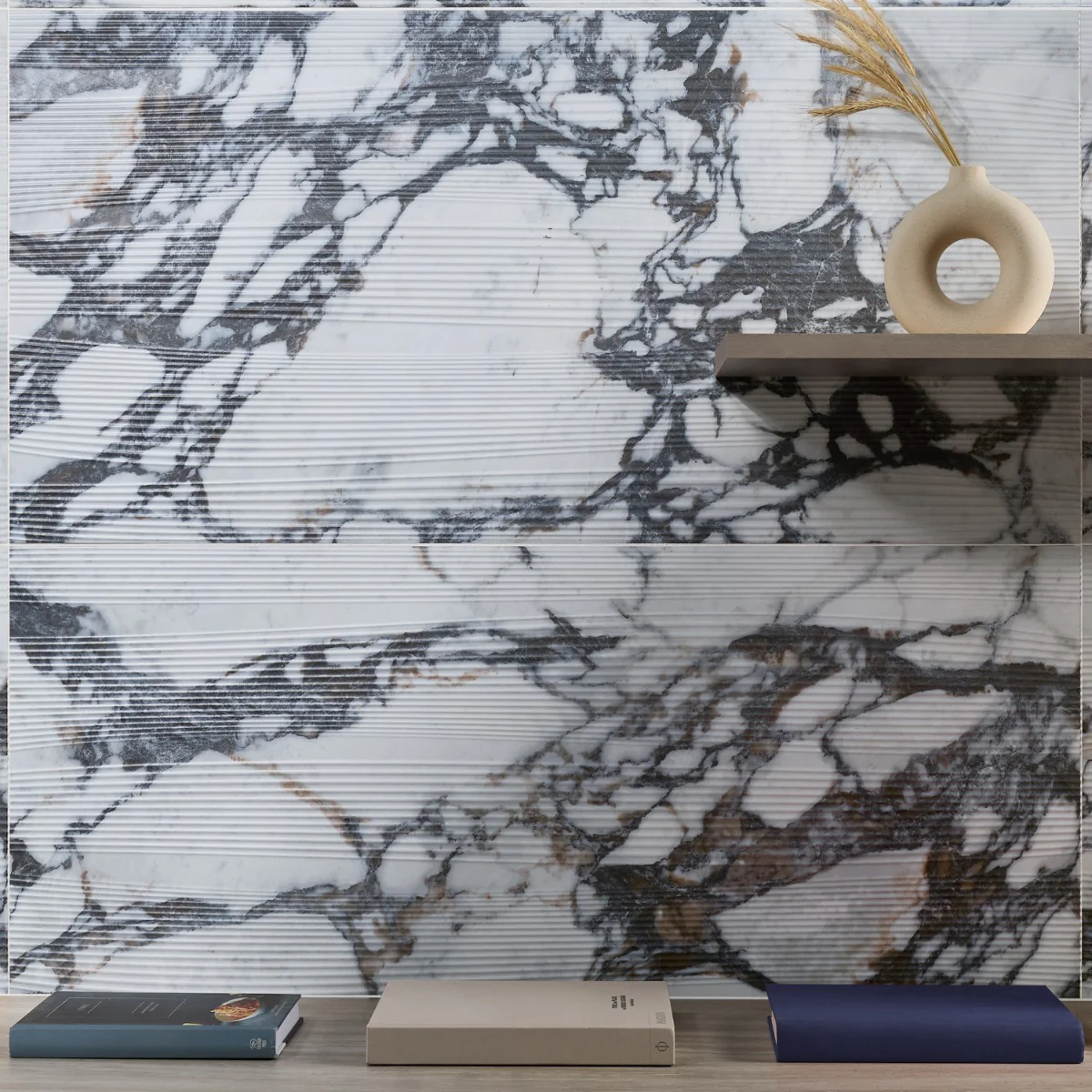 Autograph Vibe Arabescato White 24x48 3D Textured Marble Look Matte Porcelain Tile - Image 6