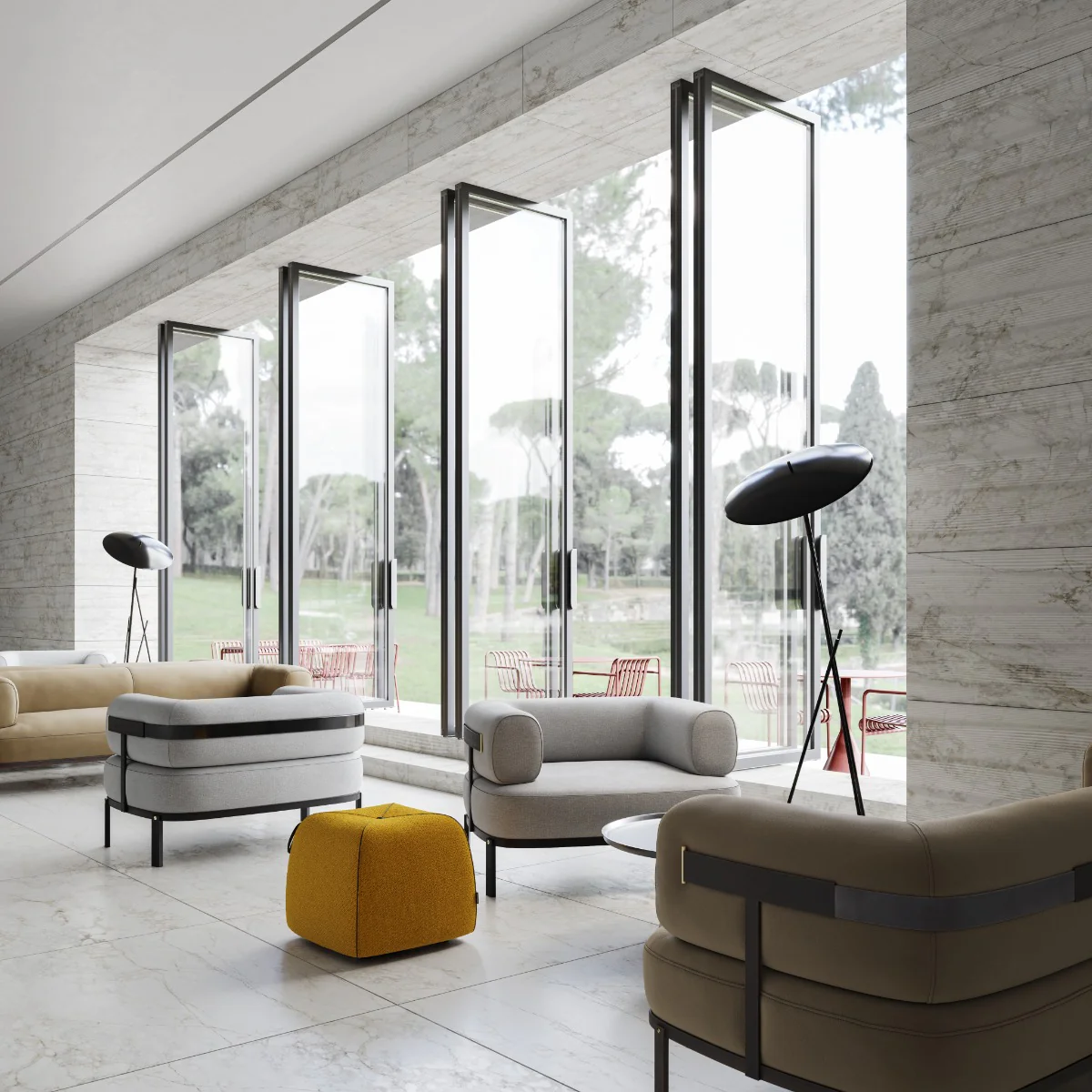 Autograph Vibe Caldia Oro White 24x48 3D Textured Marble Look Matte Porcelain Tile - Image 2