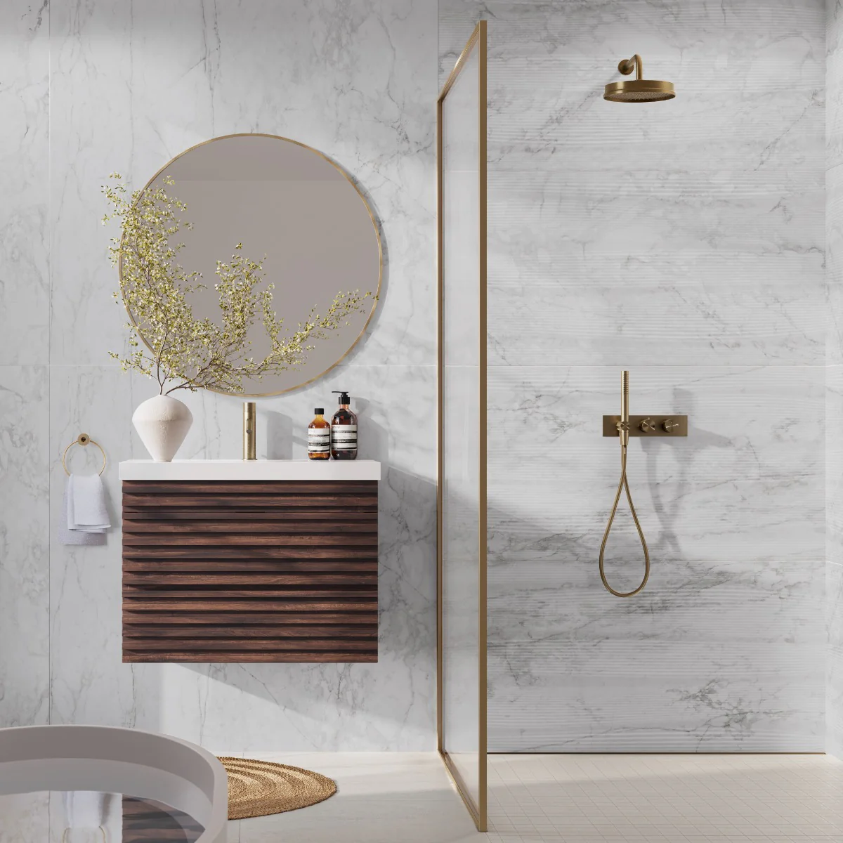 Autograph Vibe Caldia Oro White 24x48 3D Textured Marble Look Matte Porcelain Tile - Image 6