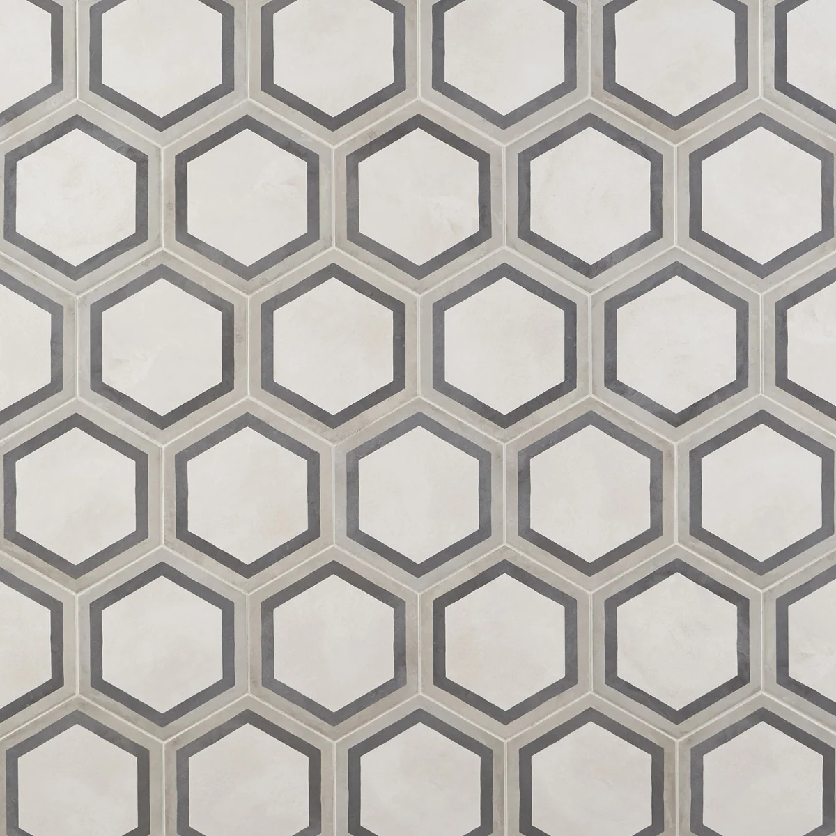 Ava Deco Sabbia Charcoal Gray 8" Hexagon Matte Porcelain Tile - Image 5